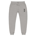 Embroidered Minimal Logo Sweatpants — White Fleece Joggers