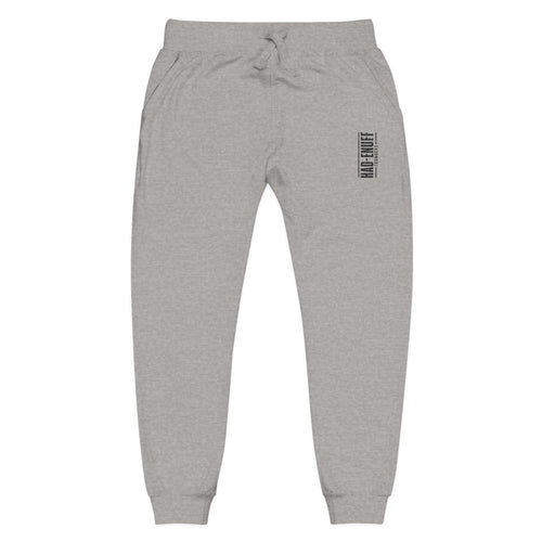 Embroidered Minimal Logo Sweatpants — White Fleece Joggers