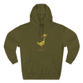 Funny Yellow Bird Hoodie — Whimsical Cartoon Chick Graphic Fleece Pullover